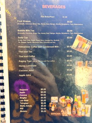 Saigon -2- Siam Bistro menu 12